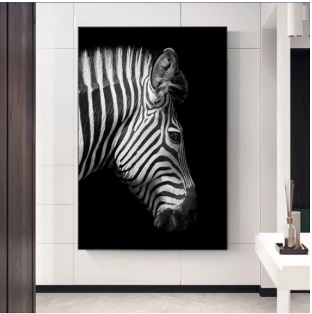 Black And White Animal Zebra Wall Art Canvas Painting Wall Poster Living Room Decor Black And White Animal Zebra Wall Art Canvas Painting Wall Poster Living Room Decor